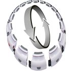 Enero Fit, hula hop z masażerem obciążeniem i licznikiem, biało-szary