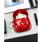 Etui na karty, czerwone, skórzane, 4U Cavaldi