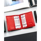 Etui na karty, czerwone, skórzane, RFID, 4U Cavaldi