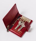 Etui na klucze, czerwone, skórzane, Peterson