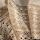 Eurofirany, firana gotowa, Maddeline, na szelkach, 150-35 cm, jasnobeżowy