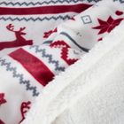 Eurofirany, koc świąteczny, 150-200 cm, biały