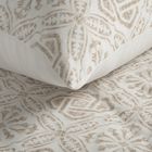 Eurofirany, komplet pościeli satynowej, Spring 100, 200-220 cm, ciemnobeżowy