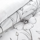 Eurofirany, komplet pościeli satynowej, Spring, 140-200 cm, biały