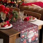 Eurofirany, obrus świąteczny, 33-183 cm, czerwony