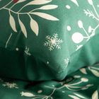 Eurofirany, świąteczny komplet pościeli, Cristian, 160-200 cm, butelkowy zielony