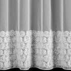 Eurofirany, zasłona gotowa, Roses 3, na taśmie, 140-270 cm, biały