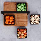 Excellent Housware, zestaw miseczek ceramicznych na tacy, do przekąsek