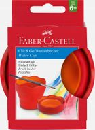 Faber-Castell, Click & Go, składany kubek na wodę, różowy