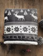 Faro, Saco, puszysty koc w worku prezentowym, popielaty, 127-152 cm