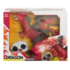 Fire Dragon, Smok, zdalnie sterowana figurka interaktywna z parą, czerwona