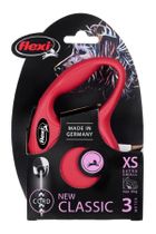 Flexi, New Classic, smycz, rozmiar XS, linka, 3 m, do 8 kg, czerwony