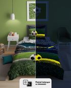 Fluo, komplet pościeli młodzieżowej, 140-200 cm + 70-80 cm, boisko