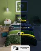Fluo, komplet pościeli młodzieżowej, 160-200 cm + 70-80 cm, boisko