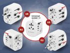 Gembird, adapter podróżny z uziemieniem, 15W, biały