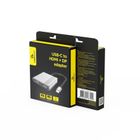 Gembird, adapter, USB-C/HDMI i DP, 4K 60Hz, czarny