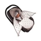 Glück Fashion, wielofunkcyjny śpiworek do fotelika, minky, szary, 75-35 cm