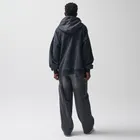 Grafitowa bluza z kapturem unisex o kroju oversize NOWEAR