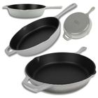 Hage, emaliowana patelnia, żeliwna, szara, 26 cm