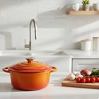 Hage, emaliowany garnek żeliwny, pomarańczowa, 22 cm, 3l