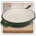 Hage, patelnia żeliwna, emaliowana, zielona, 26 cm