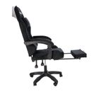 HaloFuture, fotel gamingowy, z podnóżkiem, czarny