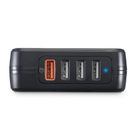 Hama, 33W, ładowarka sieciowa, 4xUSB‑A, czarna