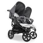 Hauck, Roadster Duo SLX, wózek bliźniaczy, grey/silver