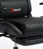 Hedo, fotel gamingowy z podnóżkiem, czarny