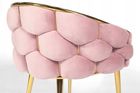 Hedo, Glamour, krzesło welurowe, złote nogi, różowe