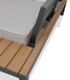 Hedo, narożnik ogrodowy na taras ze stolikiem i poduszkami, 6 osobowy