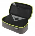 Herlitz, Beatbox, piórnik owalny, ABC, szaro-żółty