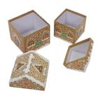 Home Styling Collection, pudełka świąteczne w kształcie domku, 2 szt.