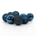 Home Styling Collection, szklane bombki świąteczne, niebieskie, 6 cm, 20 szt.