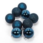 Home Styling Collection, szklane bombki świąteczne, niebieskie, 8 cm, 16 szt.