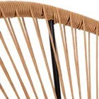 Homla, Acapulco Fiesta, fotel z okrągłej linki technorattan naturalny, 71-71-80 cm