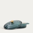 Homla, Andreas, garnek żeliwny, zielony płaski ombre, 28 cm, 2,5l