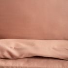 Homla, Avelia, pościel, satynowa z domieszką wiskozy ciemnobeżowa, 220-200