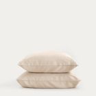 Homla, Bamsa, zestaw dwóch poszewek, z satyny bambusowej, beżowe, 50-60 cm