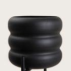 Homla, Buuble, kwietnik potrójny, czarny, 36-25-60 cm