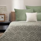 Homla, Claro, narzuta, żakardowa w kwiatowy wzór pistacjowa, 200-220 cm