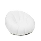 Homla, Douill, Fotel obrotowy ecru w tkaninie TEDDY, 94-88-62 cm, 869414