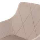 Homla, Fellice, krzesło, welurowe beżowe, 56-61-86 cm