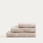 Homla, Flores, ręcznik, beżowy żakardowy, 100-150 cm