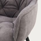 Homla, Fussy, krzesło, w tkaninie, szare, 57-63-84 cm