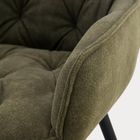 Homla, Fussy, krzesło, w tkaninie, zielone, 57-63-84 cm