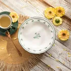 Homla, Greta, talerz, głęboki zielony, 22 cm