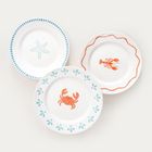 Homla, Kaoma, talerz, deserowy z rozgwiazdą, 21 cm