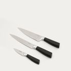 Homla, Liba, zestaw noży, z czarną rączką, 3 elementy