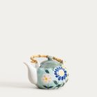 Homla, Limite, zestaw do herbaty, zielony w kwiaty, 3 elementy